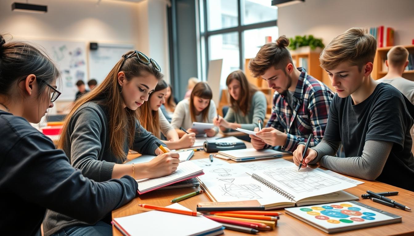 Modern university campus for students